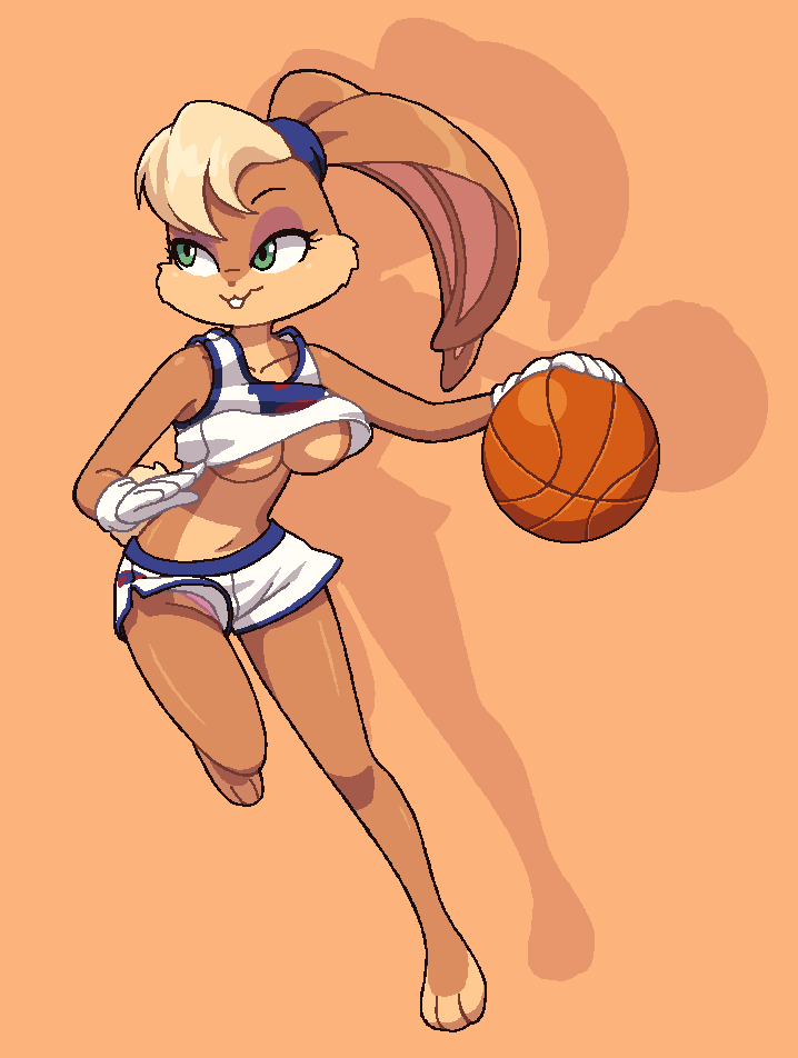 1girl, :3, animal, animal_ears, bare_arms, bare_legs, bare_shoulders, basketball
