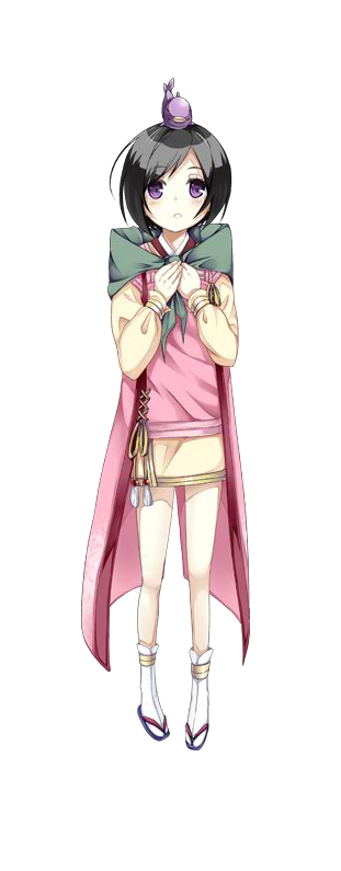 1girl, black_hair, cape, catfish, fish, full_body, furoshiki, hands_together, kanzaki_karuna, looking_up, odaki_(oshiro_project), official_art, open_mouth, oshiro_project, oshiro_project_re, pencil_skirt, pink_cape, short_hair, skirt, transparent_background, violet_eyes