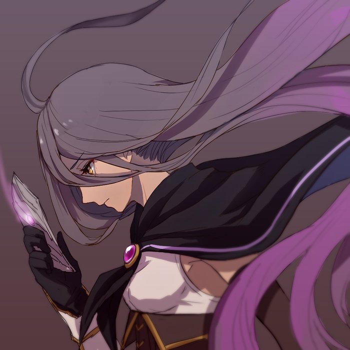 1girl, ahoge, breasts, cape, chabo213, gloves, granblue_fantasy, mask