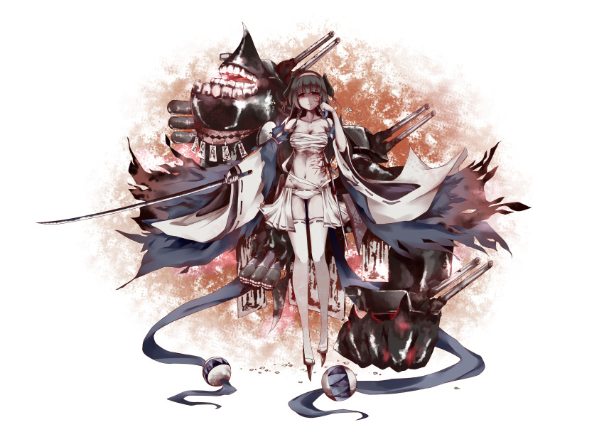 1girl, absurdres, anotoki_ashi, aoba_(zhan_jian_shao_nyu), ball, bare_shoulders, black_hair, braid