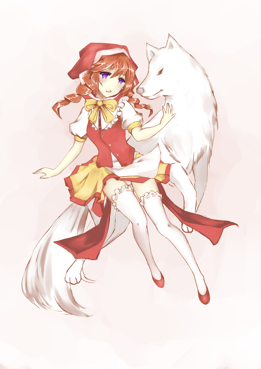 1girl, absurdres, anotoki_ashi, bow, bowtie, drill_hair, flats, frilled_legwear