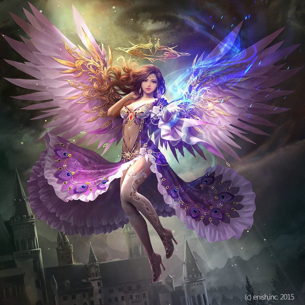 1girl, bahamut_crisis, bracelet, brown_hair, castle, circlet, dress, earrings