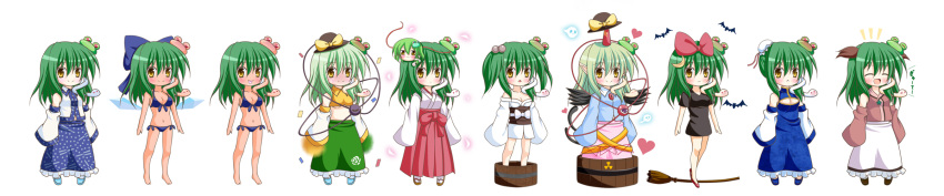 1girl, :d, :p, adapted_costume, alternate_costume, alternate_hair_color, alternate_hairstyle, bat