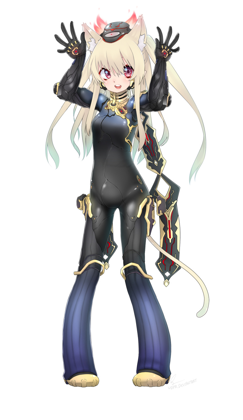 absurdres, animal_ears, armor, cat_ears, cat_tail, highres, kemonomimi_mode, long_hair