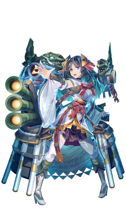 1girl, blue_eyes, boots, breasts, detached_sleeves, full_body, green_hair, hair_ornament