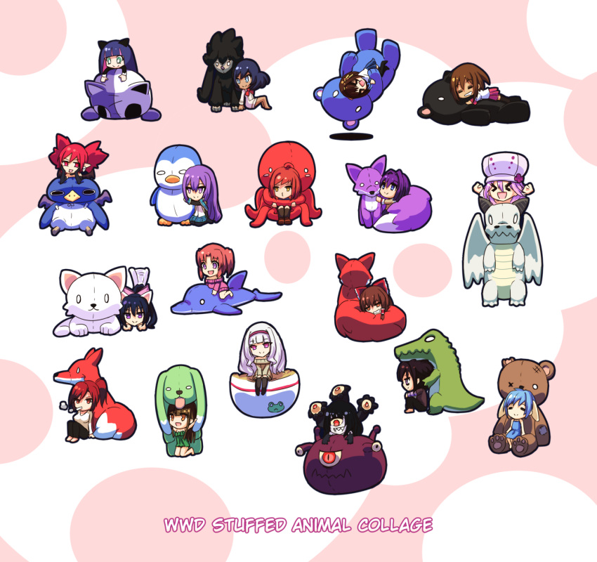 6+girls, amagi_brilliant_park, black_lagoon, clannad, crossover, disgaea, etna, fujibayashi_ryou
