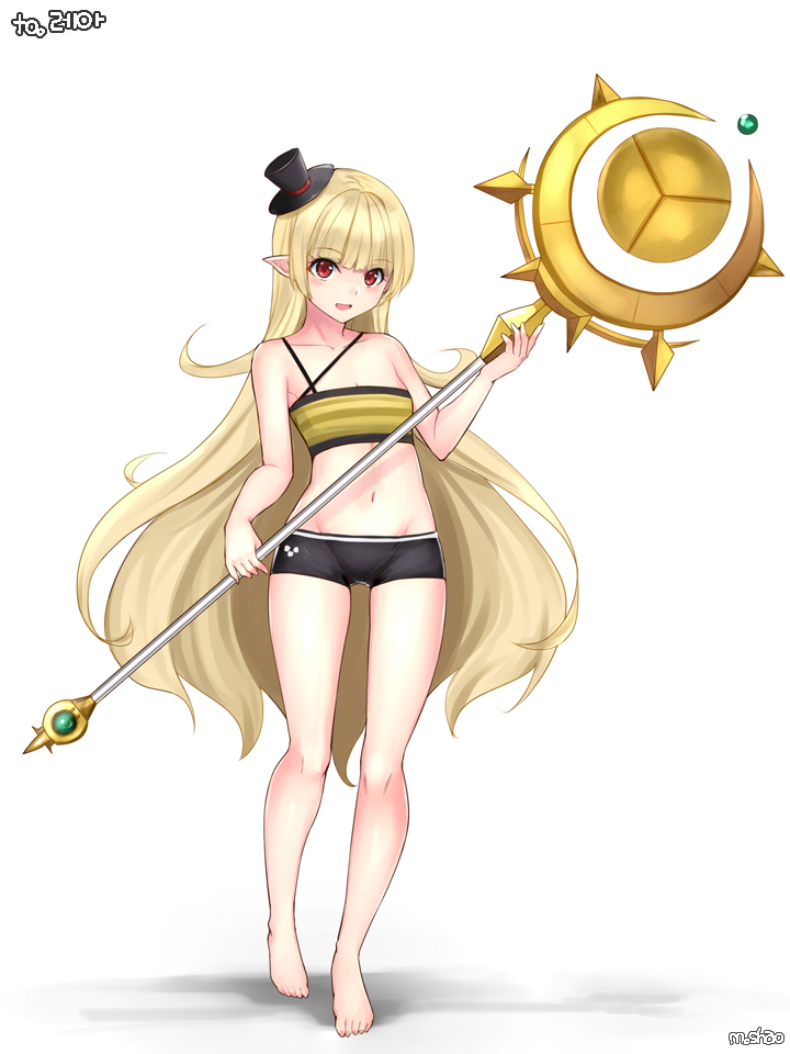 1girl, bandeau, bangs, bare_arms, bare_legs, bare_shoulders, barefoot, bike_shorts