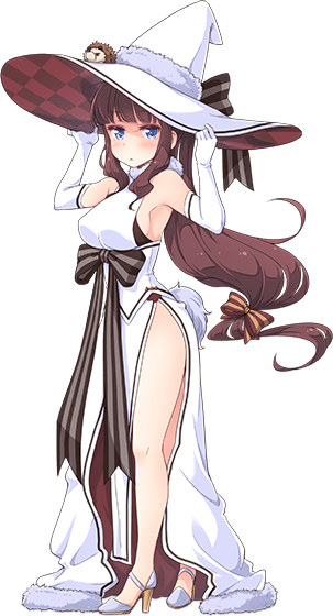 1girl, bangs, blue_eyes, blunt_bangs, bow, brown_hair, dress, elbow_gloves