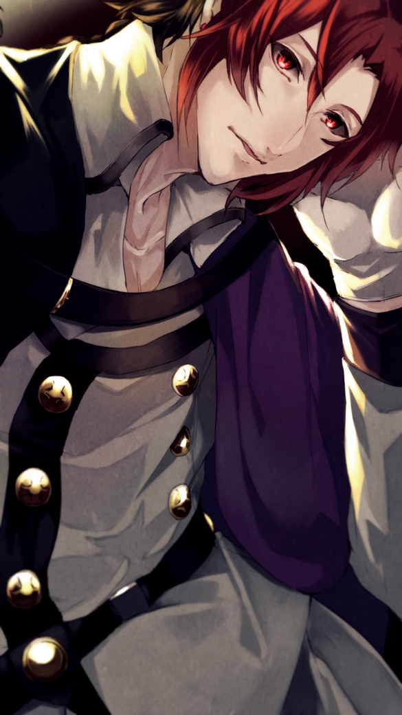 1boy, black_hair, braid, capelet, crowley_eusford, gloves, male_focus, multicolored_hair