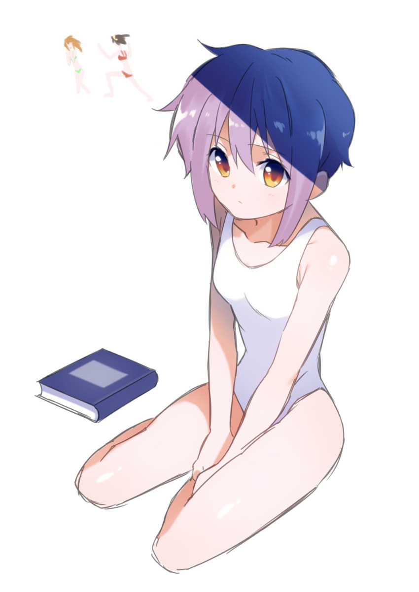 1girl, book, breasts, commentary, highres, image_sample, mido_(mimizuku-hukuro), nagato_yuki
