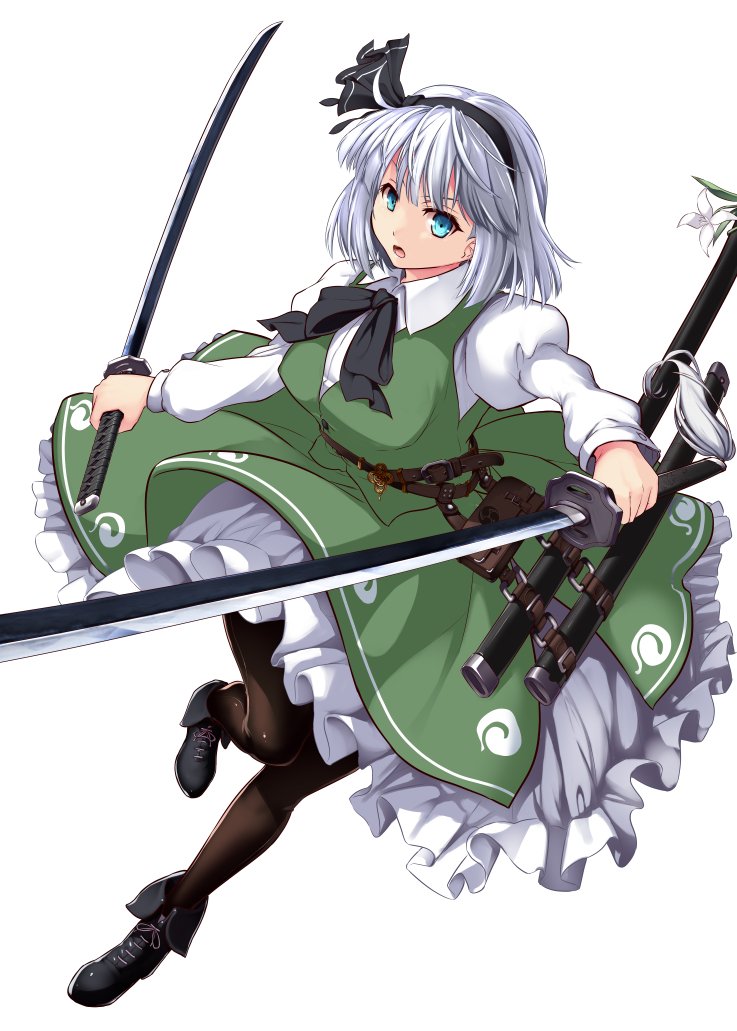 >:o, 1girl, :o, alternate_breast_size, bangs, belt, black_legwear, black_ribbon