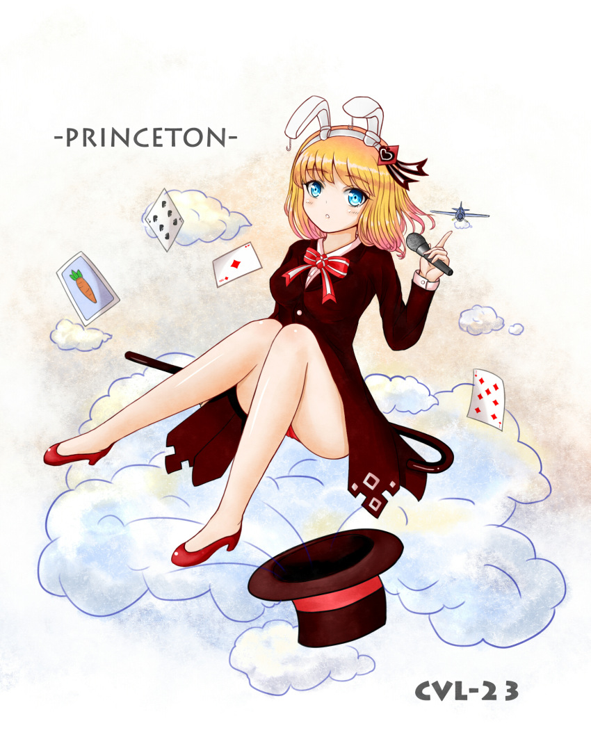 1girl, aircraft, airplane, animal_ears, ass, bangs, bare_legs, blonde_hair