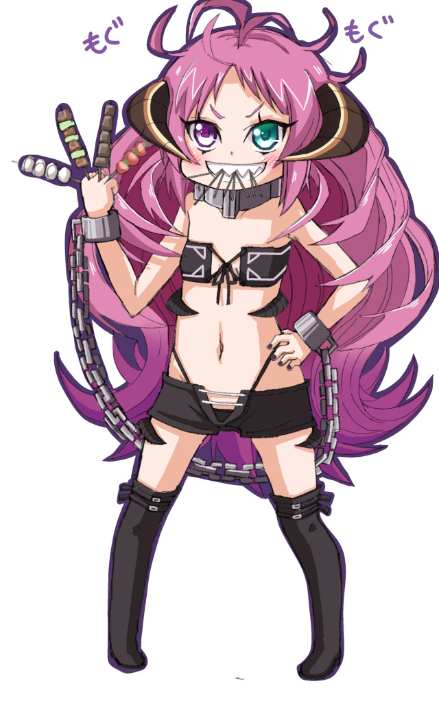 1girl, azumaya_(miyui001), black_boots, black_nails, blush, boots, chains, grin