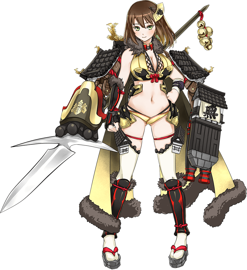 1girl, artist_request, bare_shoulders, bell, blush, breasts, brown_hair, cleavage