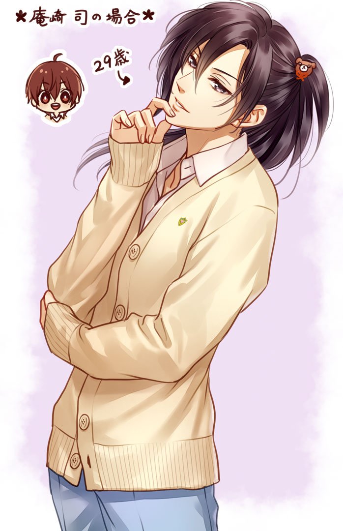 amatsu_nagi, anzaki_tsukasa, black_hair, grey_eyes, tsumikui