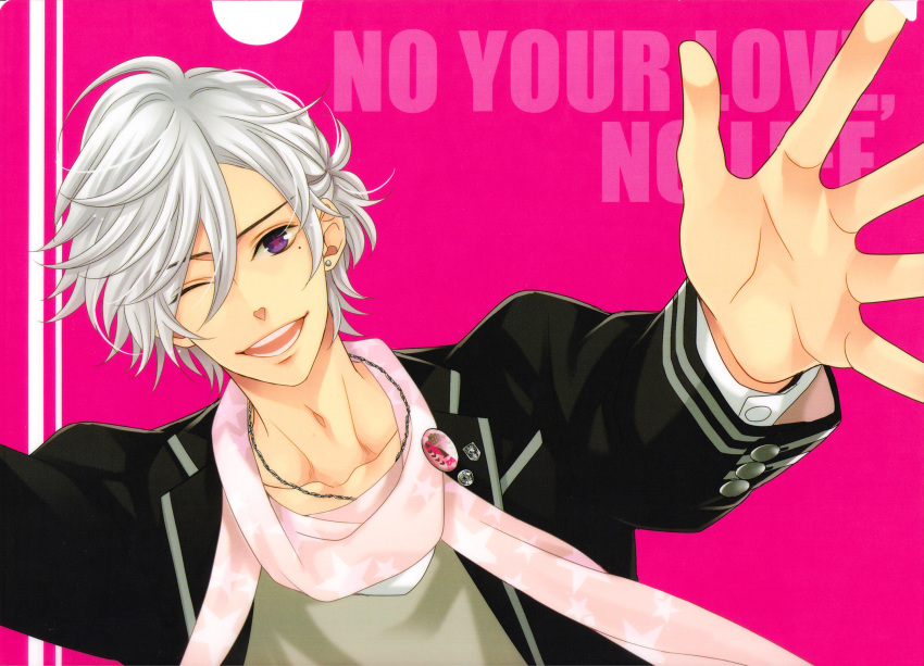 asahina_tsubaki, brothers_conflict, purple_eyes, udajo, white_hair