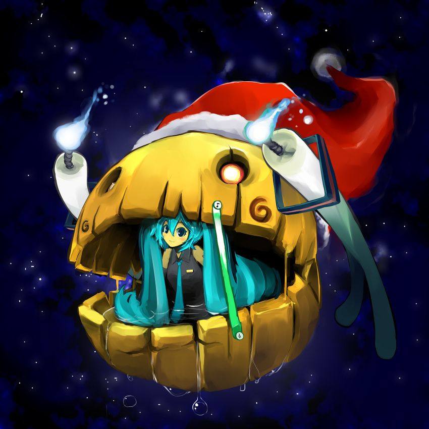 candle, christmas, halloween, hat, hatsune_miku, highres, jack-o'-lantern, jack-o-lantern