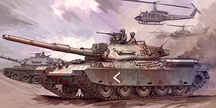 2boys, ground_vehicle, gun, machine_gun, military, military_vehicle, motor_vehicle, multiple_boys