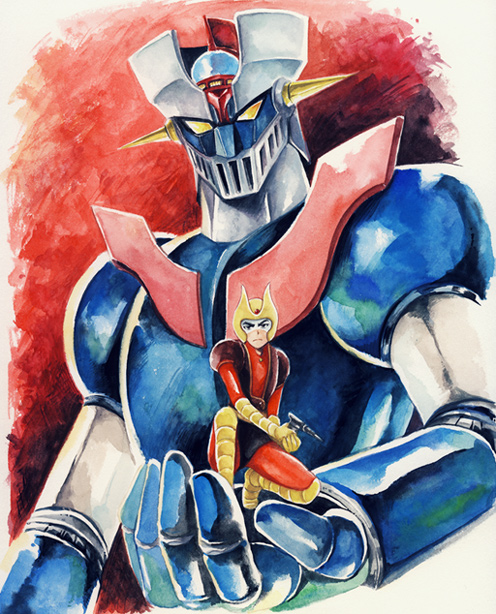 agahari, gun, handgun, helmet, kabuto_kouji, kouji_kabuto, male, mazinger_z