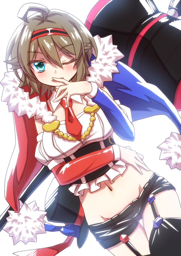 1girl, akazukin_(mary_skelter), alternate_costume, blush, brown_hair, coat, fur_trim, green_eyes