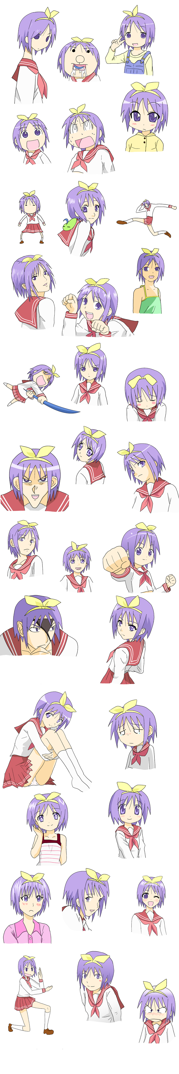 absurdres, aoki_ume_(style), arawi_keiichi_(style), asatte_no_houkou, bow, chokotto_sister, code_geass, comparison