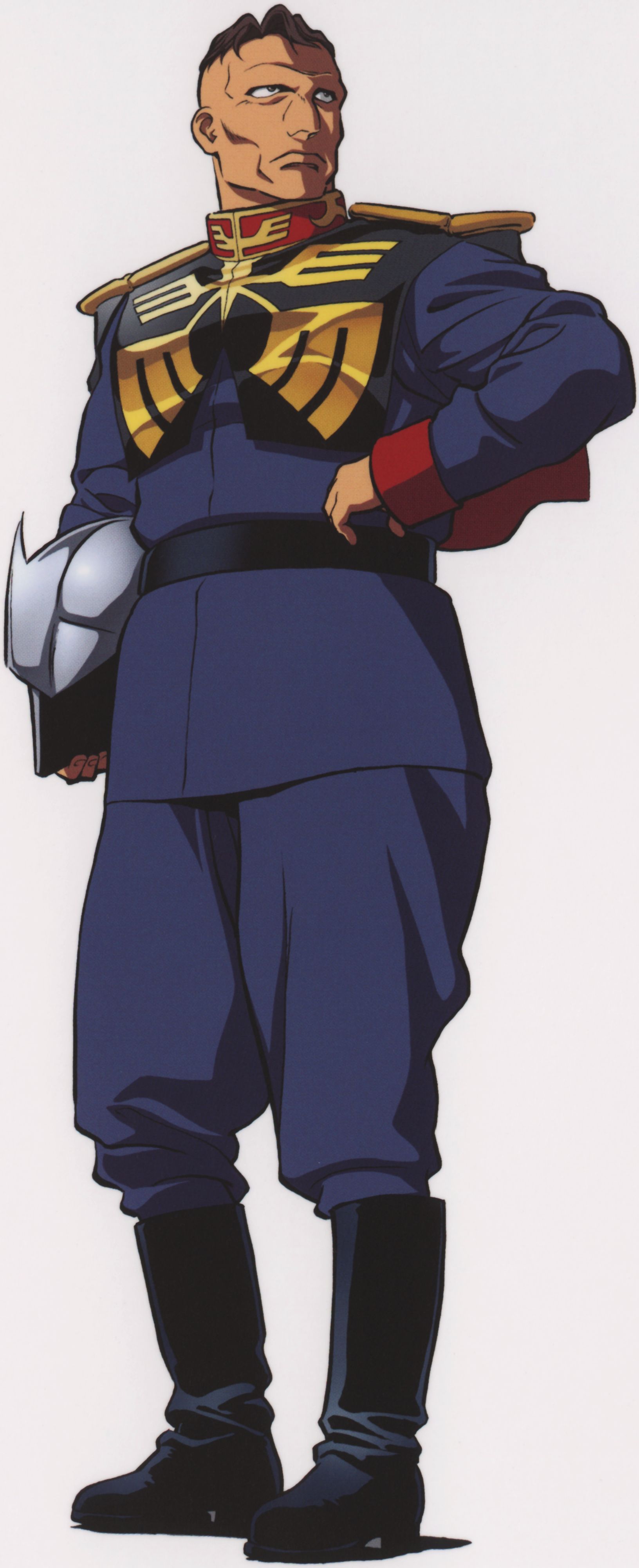 absurdres, boots, brown_eyes, brown_hair, gundam, gundam_08th_ms_team, helmet, highres