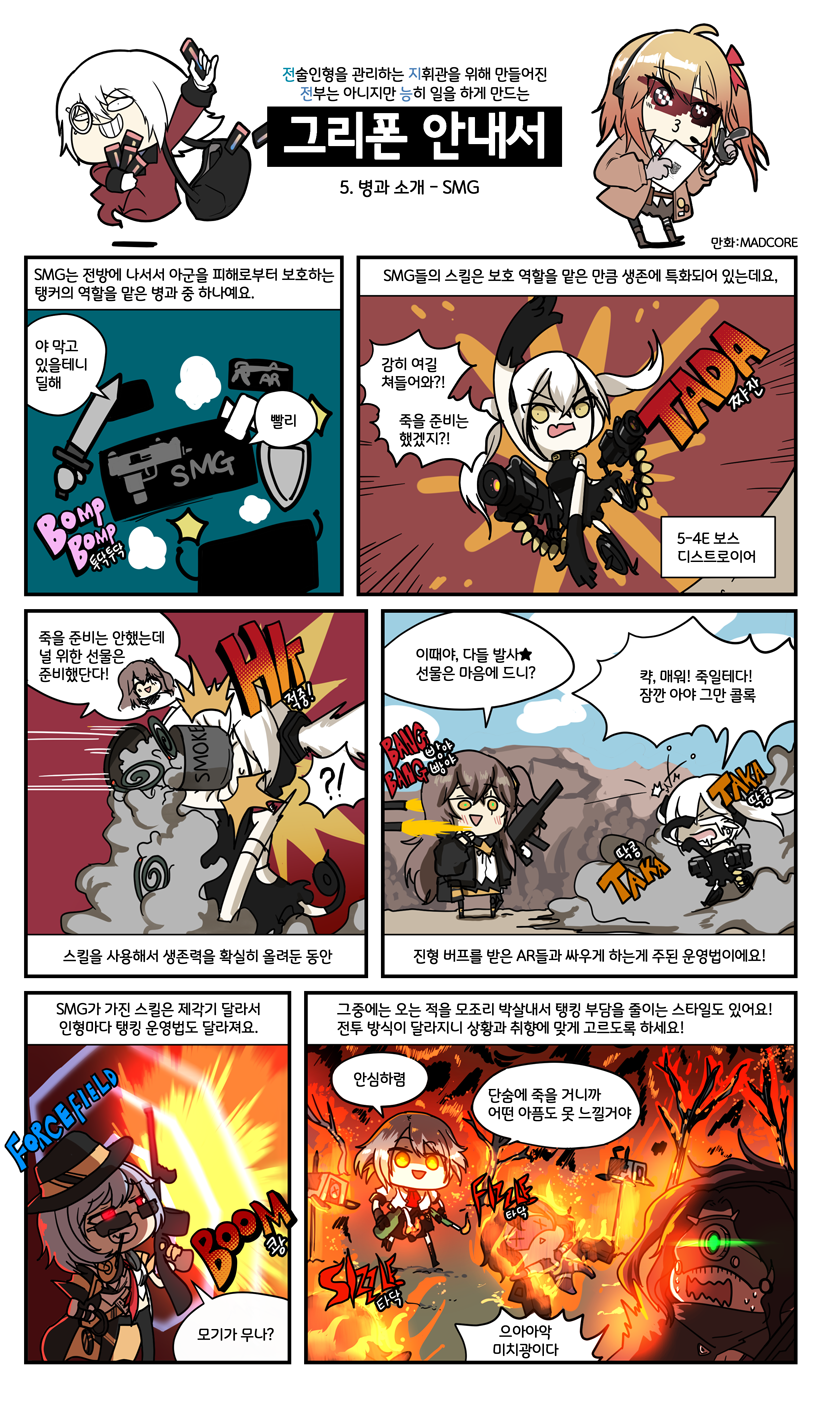 1boy, 6+girls, brown_hair, comic, commander_(girls_frontline), destroyer_(girls_frontline), fire, girls_frontline