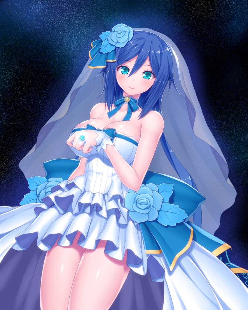 1girl, absurdres, aqua_eyes, asamura_hiori, bangs, bare_arms, bare_shoulders, blue_bow