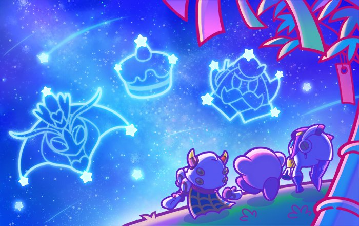 1boy, 1girl, bamboo, cake, cape, constellation, food, from_behind