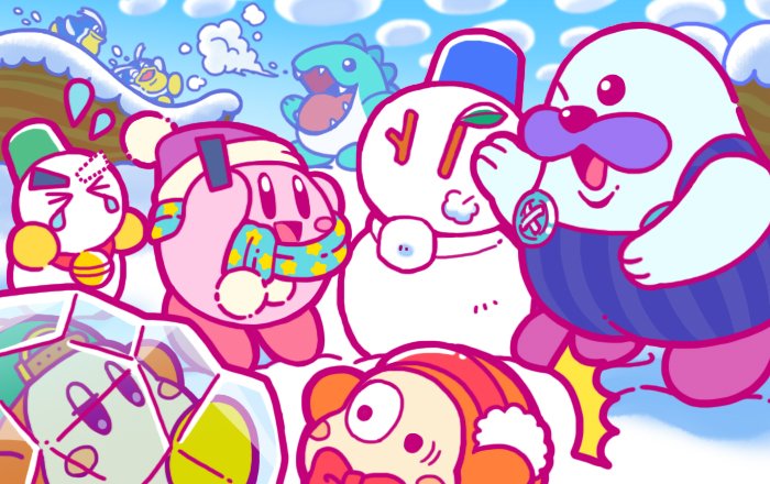 backwards_hat, baseball_cap, bell, blush_stickers, bobblehat, bow, bowtie, chilly_(kirby)