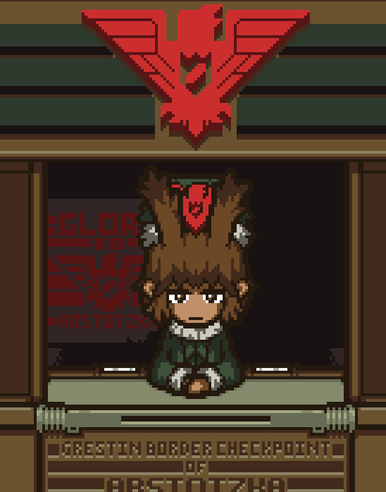1girl, animal_ears, brown_hair, cat_ears, original, papers_please, short_hair, solo