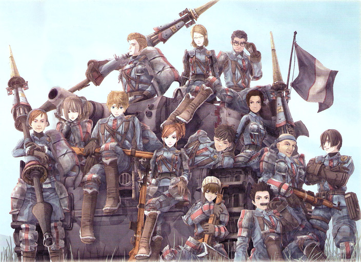 cezary_regard, coby_caird, edy_nelson, everyone, homer_peron, juno_coren, military, military_uniform, military_vehicle, montley_leonard, official_art, ramona_linton, rosina_selden, senjou_no_valkyria, senjou_no_valkyria_1, tank, ted_ustinov, theold_bohr, uniform, vehicle, wavy, wendy_cheslock, yoko_martens