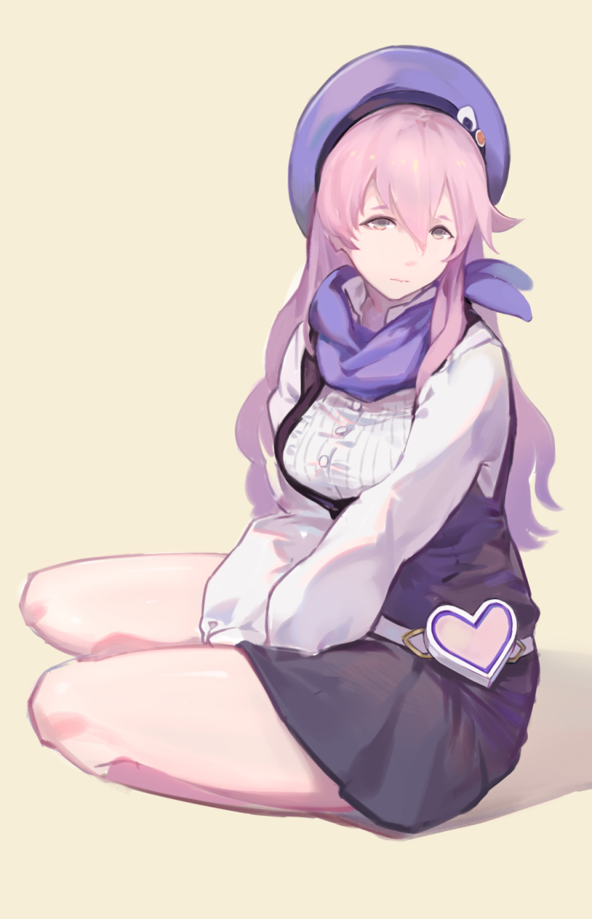 1girl, beret, bubuki_buranki, gen_(bividgen), hat, highres, long_hair, pink_hair