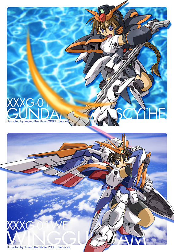 1boy, brown_hair, gundam, gundam_wing, heero_yuy, kamibata_yuuma, male_focus, mecha_danshi