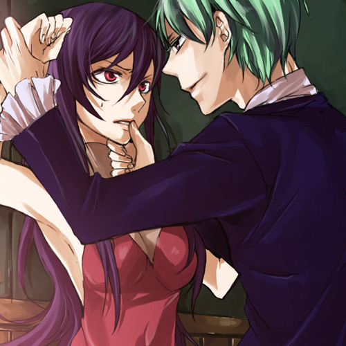 androgynous, armpits, dress, green_hair, gundam, gundam_00, innovator, j