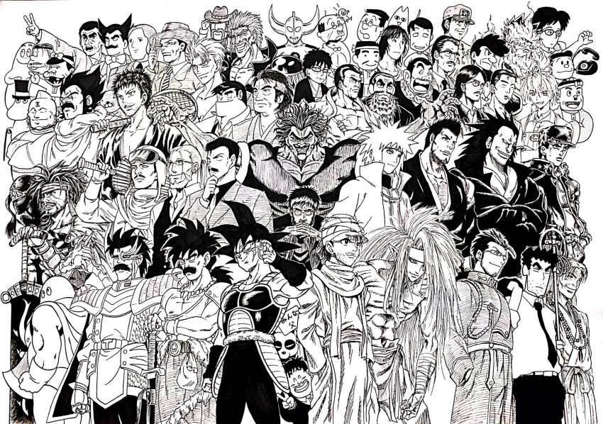 6+boys, annotation_request, aotsuki_shigure, apron, araiwa_kazumi, armor, ashibe's_father, axe