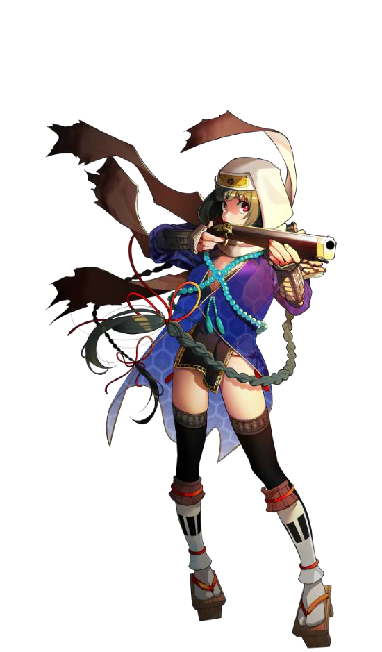 1girl, aiming, antique_firearm, blue_eyes, blue_hair, braid, breasts, firearm