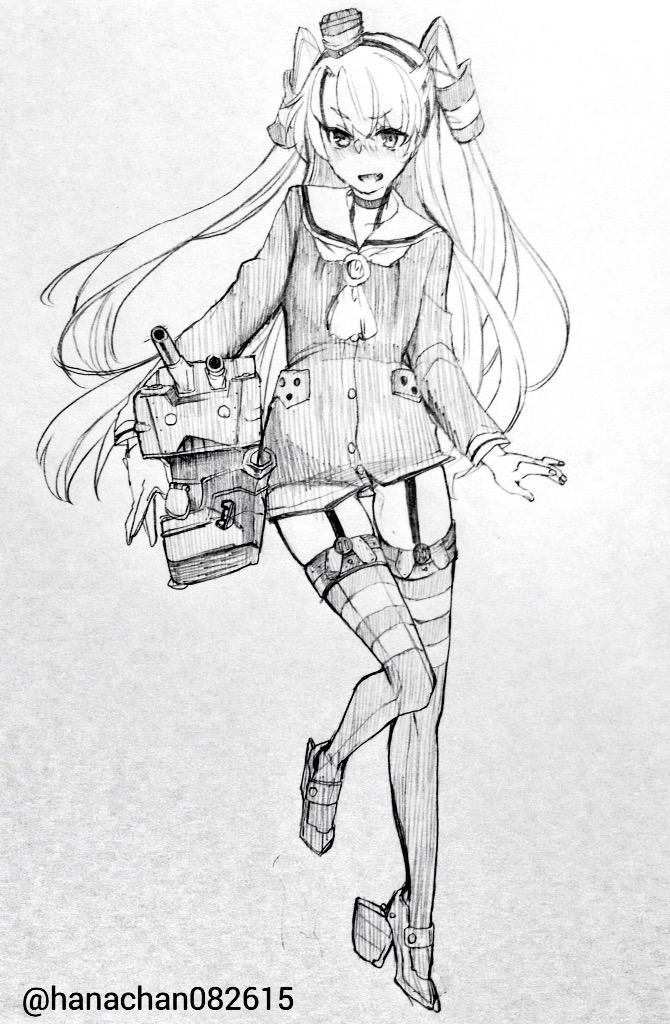 1girl, amatsukaze_(kantai_collection), blush, choker, contrapposto, dot_triangle, garter_straps, hair_tubes