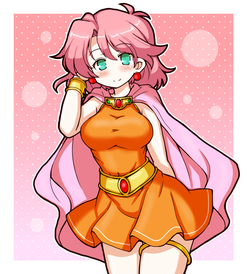 1girl, breasts, cape, cowboy_shot, earrings, eruru_(erl), final_fantasy, final_fantasy_v