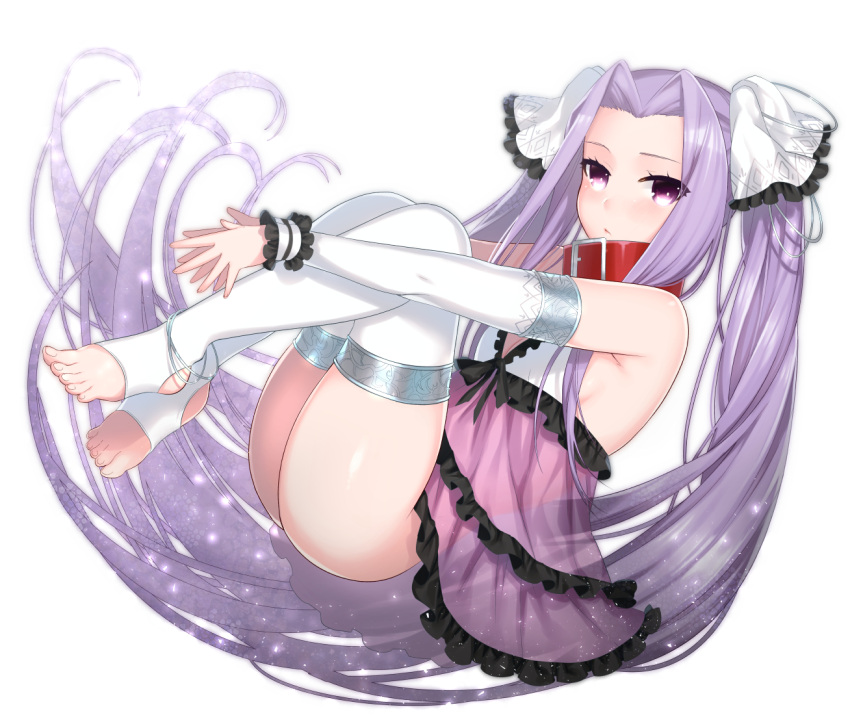 1girl, anoshabu, babydoll, bangs, collar, detached_sleeves, expressionless, fate/grand_order