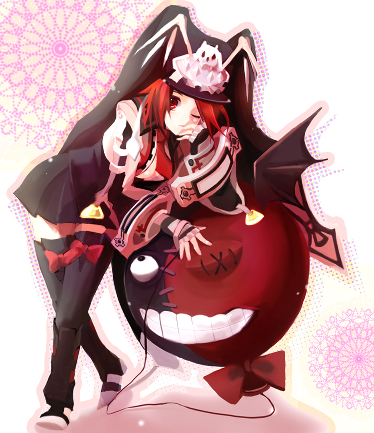 bent_over, guilty_gear, guilty_gear_2, hat, inaho178, lucifero_(balloon), miniskirt, one-eyed
