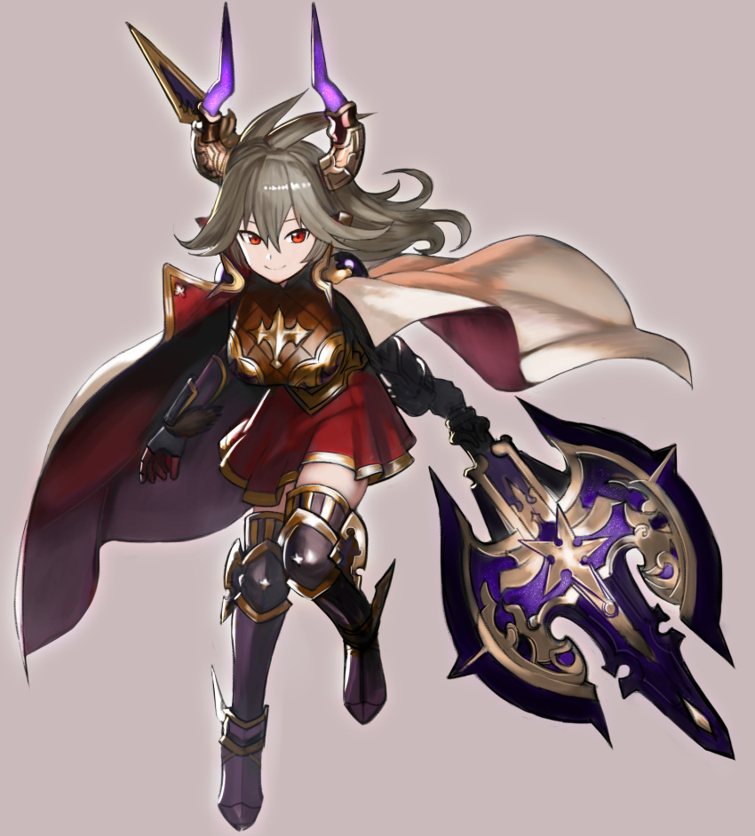 1girl, armor, boobplate, breasts, cape, commentary, fingerless_gloves, gloves