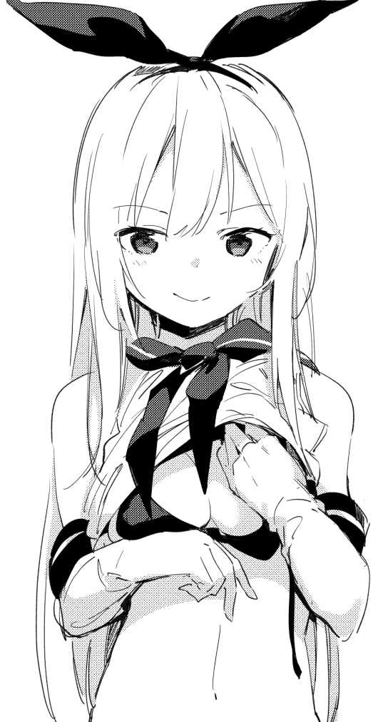 1girl, bangs, bare_shoulders, bow, breasts, closed_mouth, elbow_gloves, eyebrows_visible_through_hair