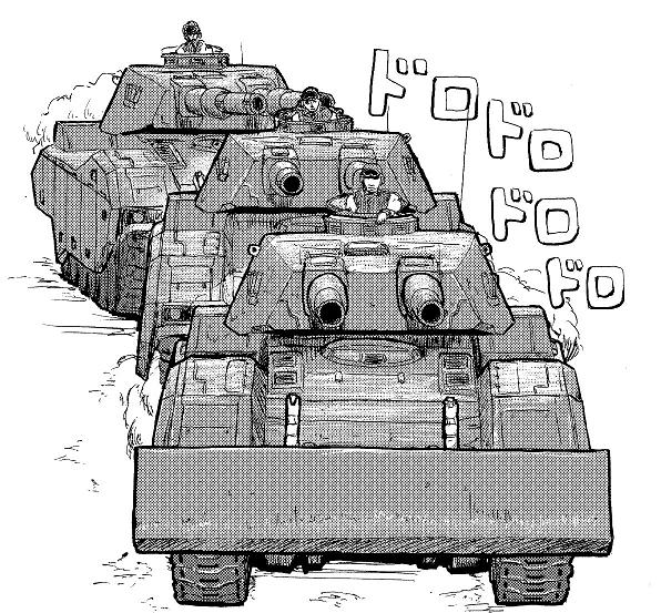 3boys, greyscale, ground_vehicle, gundam, military, military_vehicle, monochrome, motor_vehicle