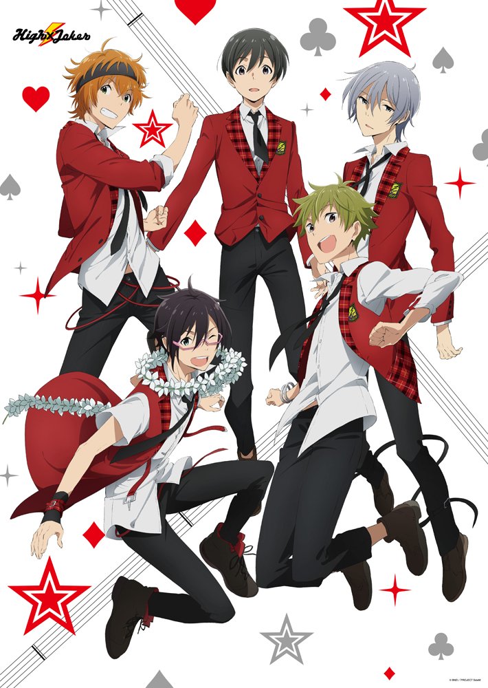 5boys, ;), akiyama_hayato, black_hair, brown_eyes, fuyumi_jun, glasses, green_eyes
