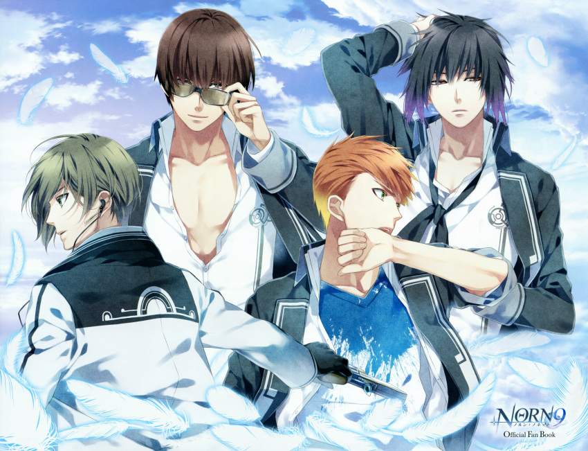 brown_eyes, brown_hair, itsuki_kagami, masamune_tooya, muroboshi_ron, natsuhiko_azuma, norn9, teita