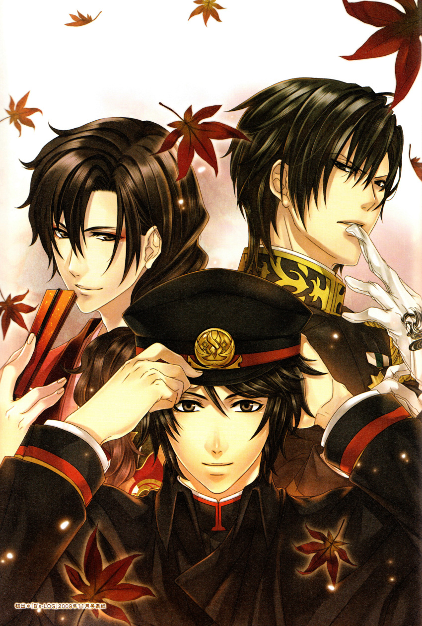 black_eyes, black_hair, hanayaka_nari_waga_ichizoku, miyanomori_hiroshi, miyanomori_isami, miyanomori_shigeru, yat_(artist)