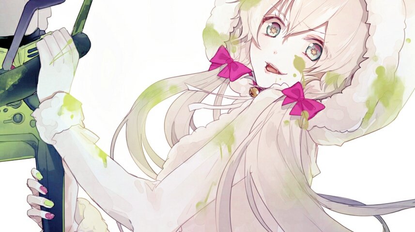 blonde_hair, collar_x_malice, green_eyes, hana_(collar_x_malice), ubsamiu