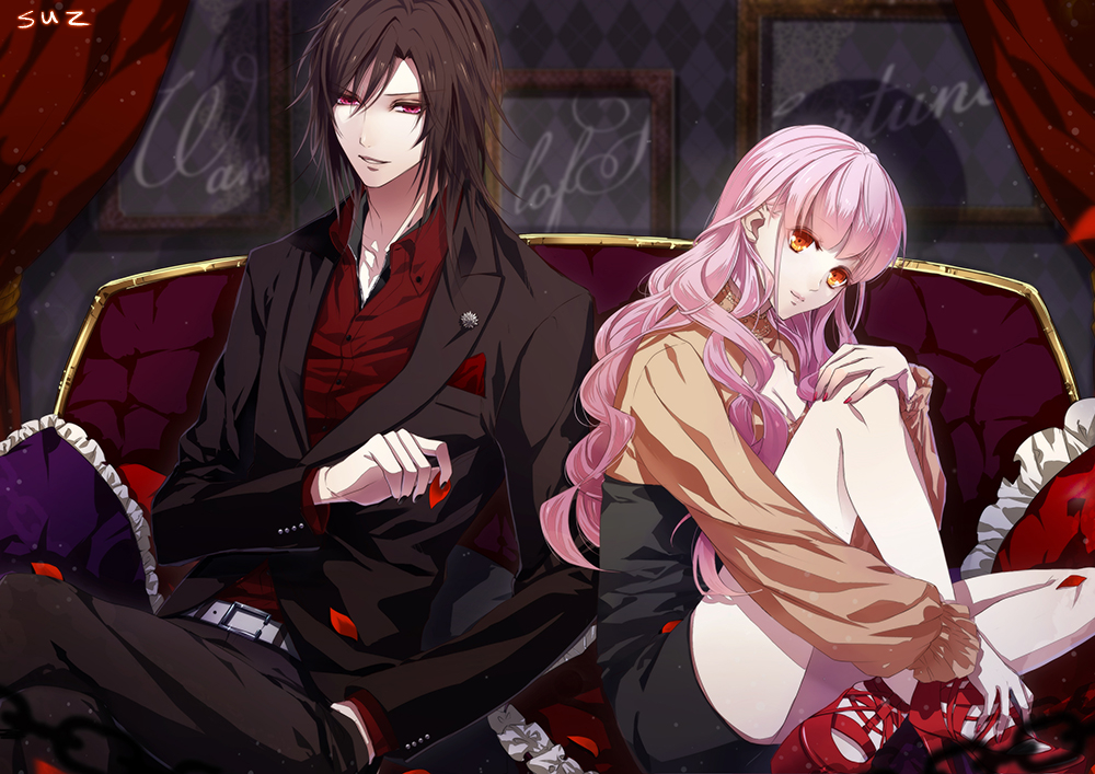 alvaro_garay, lulu_(wand_of_fortune), pink_hair, suz, wand_of_fortune, yellow_eyes