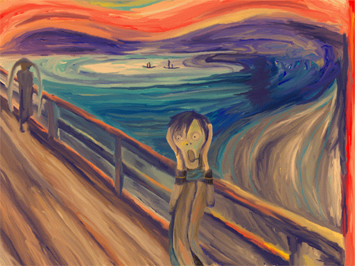 art, gif, hatsune_miku, kaito, parody, vocaloid